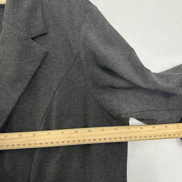 J Jill Ponte Knit Blazer Womens 2X Gray Open Front Stretch Pockets Business - Picture 7 of 10
